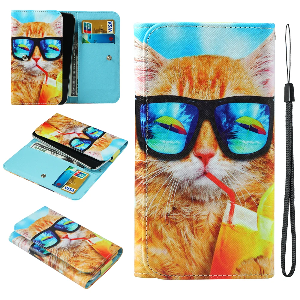 

For Vertex Impress Life L Razor ightning Ra Lion dual Lotus cam Luck 3G 4G Wallet Style With Card Slot Cover Bag Phone Case