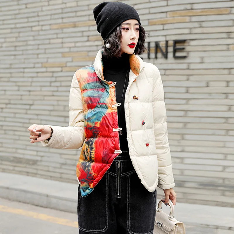 

Short down jacket for women in the winter of 2020, the new Korean version of the old retro bright color slimming jacket