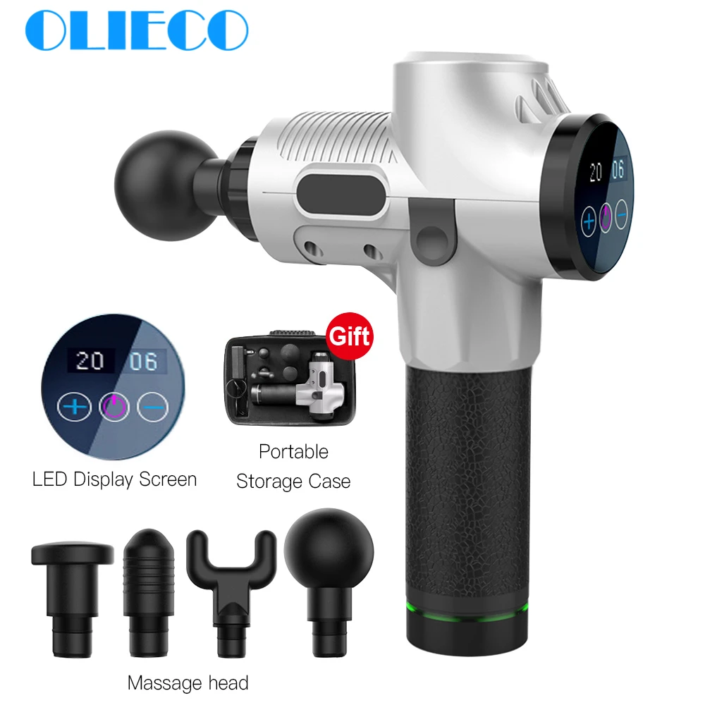 Baratos Pistola de masaje muscular eléctrica Fitness ejercitar músculo máquina de relajación masajeador de tejido profundo pistola de terapia entrenamiento alivio del dolor CE