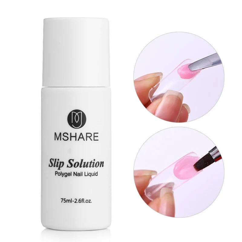 MSHARE Poly Gel Tools Set False Nail Tips Model Form Acrylic Polygel Kit Quick Builder Brush 3