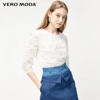 

Vero Moda Women's Laced Round Neckline 3/4 Sleeves T-Shirt | 319130512