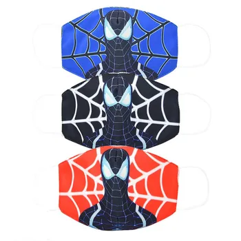 

2020 Half Muffle Spiderman Face Mask Adults Kids Cotton Dustproof Anti Pollution Cartoon Washable Reusable Mouth Masks for Kid