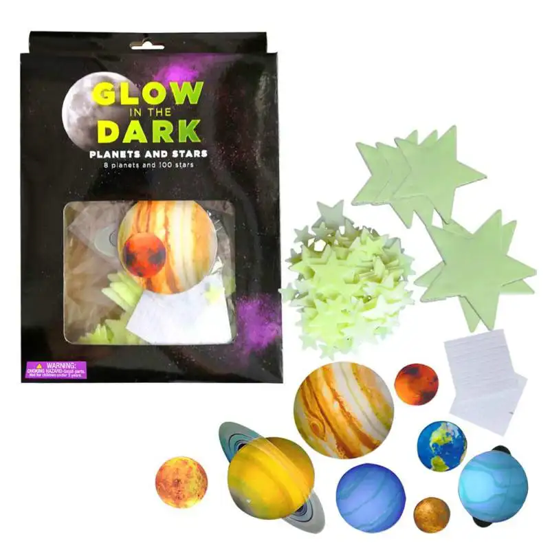 

Stars Planets Luminous Wall Stickers Glowing Ceiling Decals Decoration For Kids Room