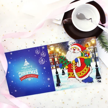 

New Year Greeting Card Postcards Cardboard Envelopes Painting Tools 15*15cm DIY