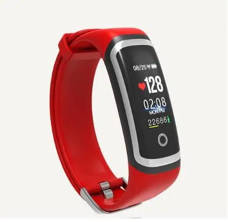 Silver Red Longet фитнес-часы M4 HR кровяное давление Водонепроницаемый умный браслет калории смарт-браслет спортивные часы для iOS новые pk fitbits - Цвет: Silver Red