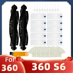 Washable Hepa Filter Main Brush Side Brushes Mop Cloth for 360 S6 Robot Vacuum Cleaner Replacements Parts convenient packaging