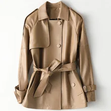 Aliexpress - 2021 Women New Slim Mid-Length Genuine Real Sheep Leather Jacket