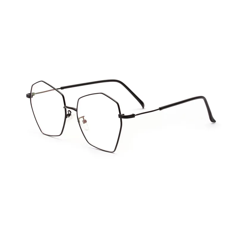 

SEEMFLY Computer Round Frame Print Glasses Women Rays Radiation Eyewear Frames Metal Unisex Anti Blue Light Glasses Men Optical
