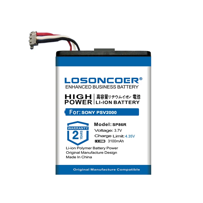 LOSONCOER PSV2000 3100 мАч аккумулятор для SONY PCH-2007 4-451-971-01 SP86R PS Vita 2007 Замена для ремонта+ номер отслеживания