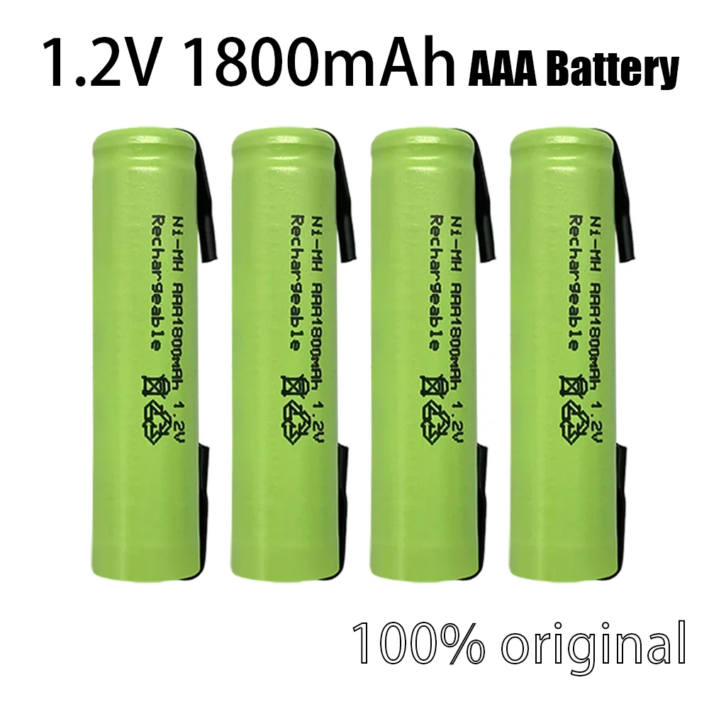 Новинка 100% оригинальная AAA 1800 мАч 1 2 в качественная перезаряжаемая батарея Ni-MH 3A