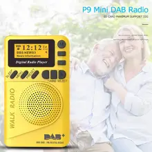 P9 Мини Портативный dab fm цифровой радио карманное FM Радио MP3 плеер с ЖК-дисплеем экран мультимедийный плеер