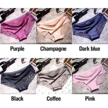 

High Quality Women Seamless Panties Solid Ultra-thin Panties Underwear Women's Sexy low-Rise Ruffles Briefs Lingerie 2020