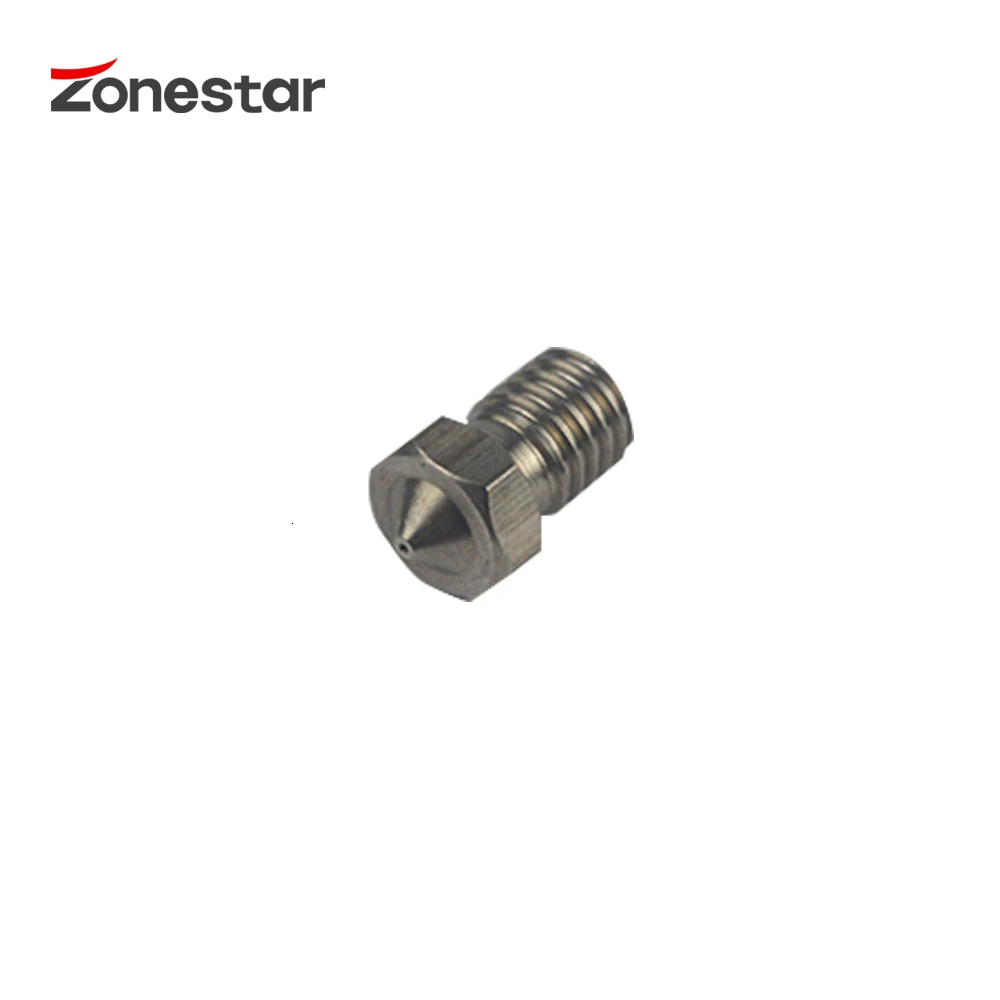 Насадка ZONESTAR E3D V6 V5 из нержавеющей стали 0 3 мм 4 резьбовые детали для 3D принтеров M6
