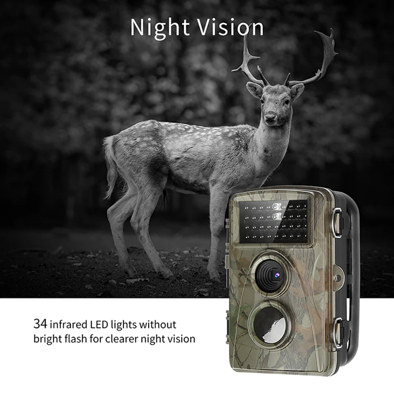 

HD Trail Camera 12MP 1080P Full Infrared XT-453 Hunting Camera 2.4 Inch LCD Screen IP56 Waterproof Wildlife Camera