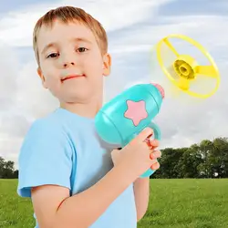 4 estilos crianças brinquedo libélula de bambu ao ar livre luminoso disco voador catapulta rotativa brinquedos interação