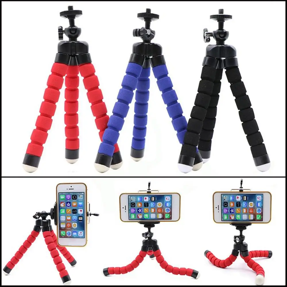 

Universal Octopus Tripod Bracket Portable Flexible Phone Holder Camera Mobile Phone Tripods Foldable Desktop Stand