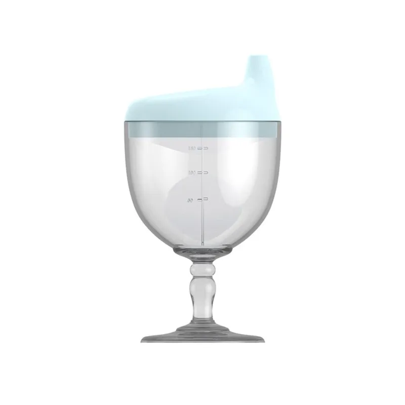 150ML PP Material Baby Goblet Baby cutlery high Water cup With Duckbill Mouth Shape For Feeding Baby Training High Quality Cup - Цвет: Синий