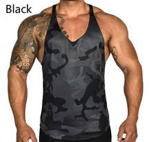  Gym Mens Bodybuilding Camo Sleeveless Single Tank Top Muscle Stringer Athletic Fitness Vest Tops Summer Clothes 