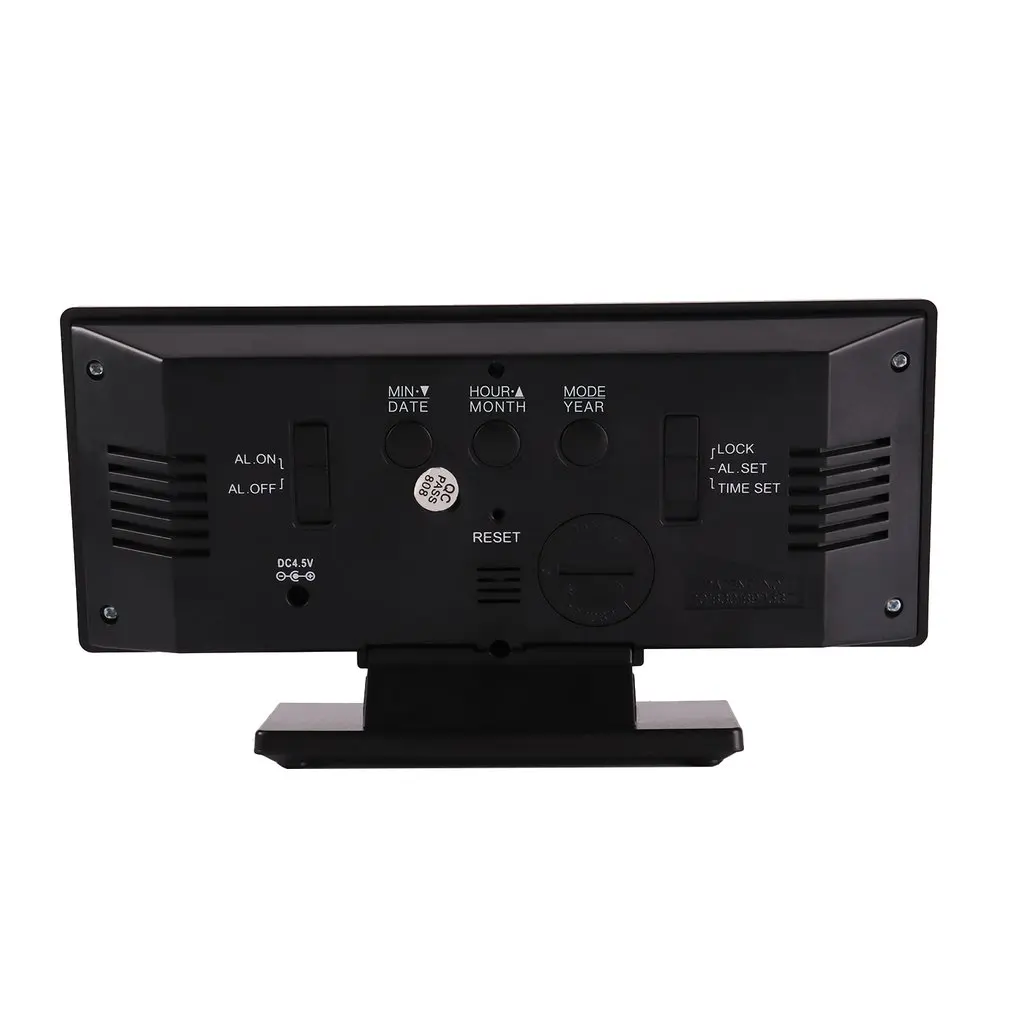 Snooze Desk Digital Alarm Clock LED Mirror Clock Multifunction Snooze Display Time Night Led Table Desktop