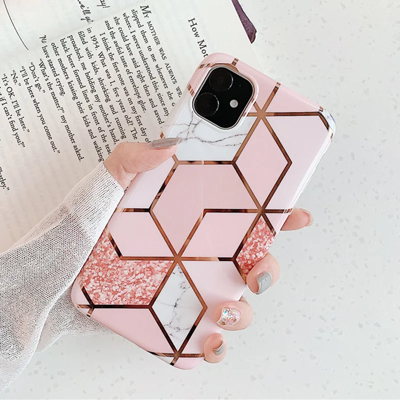 XW0149 IPWSOO IMD чехлы для телефонов с геометрической мраморной текстурой для iphone 11 Pro Max X XR XS Max силиконовый мягкий чехол для iphone 7 8 6 6s Plus - Цвет: XW0149