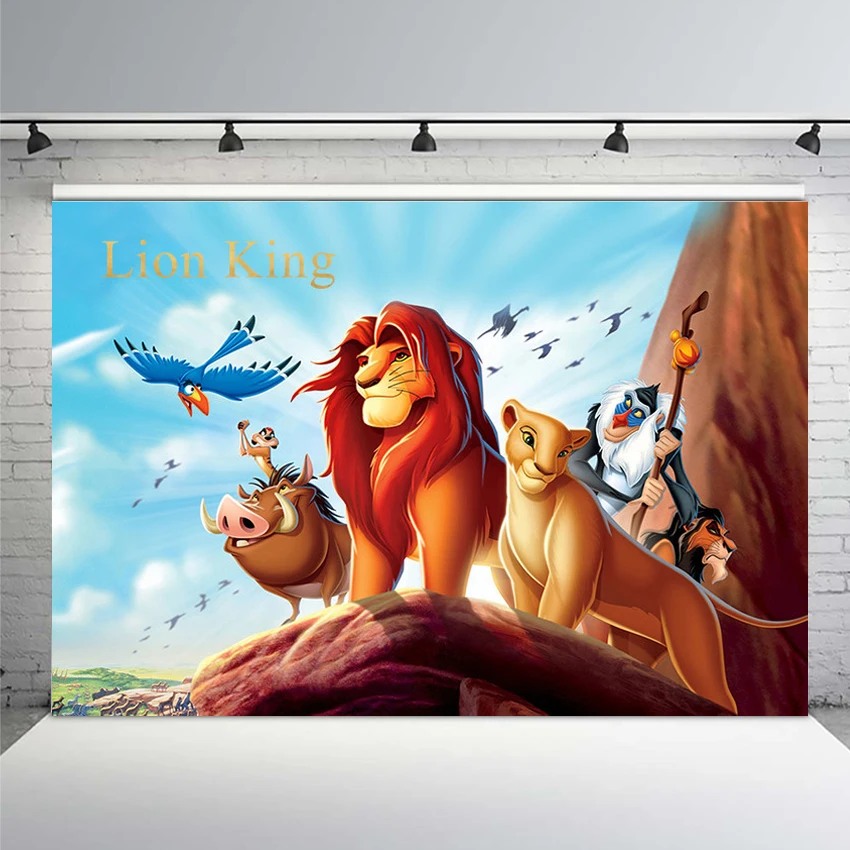 

MEHOFOTO Cartoon Lion King Backdrop Boys Birthday Party Backgrounds for Photo Studio Customized 7x5FT Vinyl
