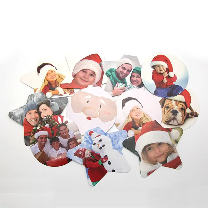 Clear Xmas Tree Hanging Transparent Picture Frame Ornament DIY Five-star Ball Christmas Holiday Party Valentine's Day Decor