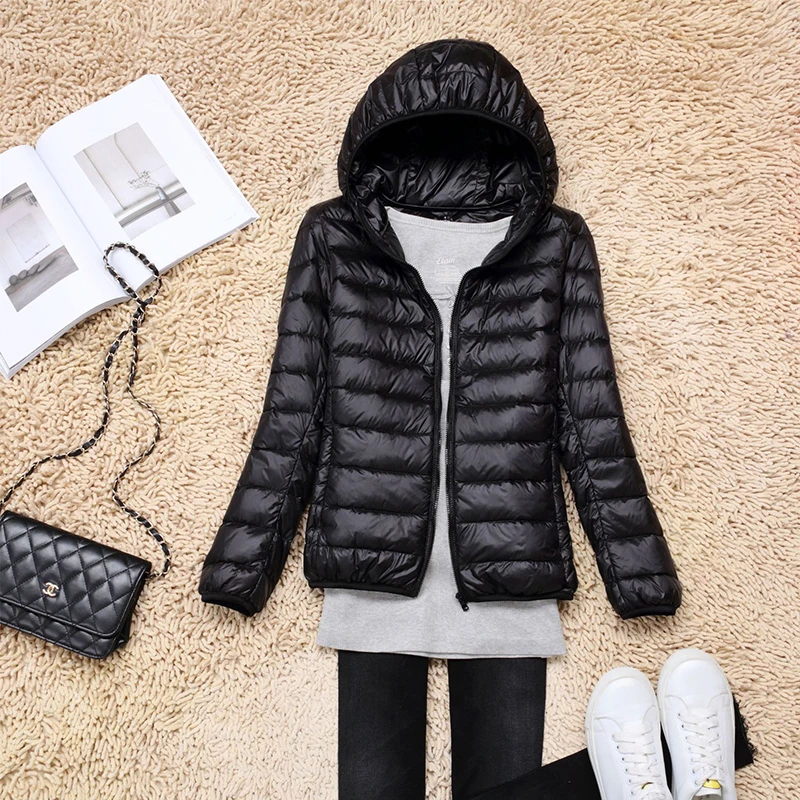 

Large Size 3XL Duck Down For Young Lady Detachable Hooded Outdoor Overcoat Solid Colour Winter Warm Full Sleeve Down Jacket