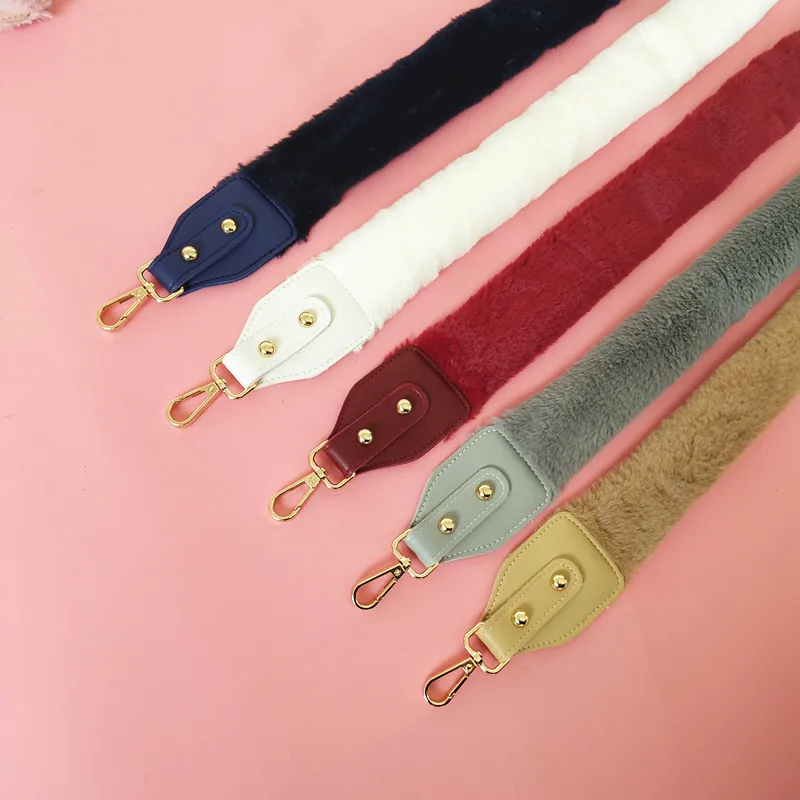 

winter plush Wool fabric Shoulder strap Imitation fur bag belt fashion diy Inclined shoulder bag strap handle length 100cm