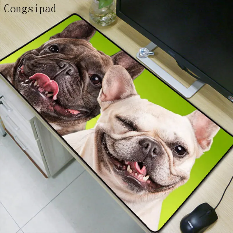 Большой игровой коврик для мыши Dogs Bulldog Snout Animals клавиатуры ноутбука компьютера