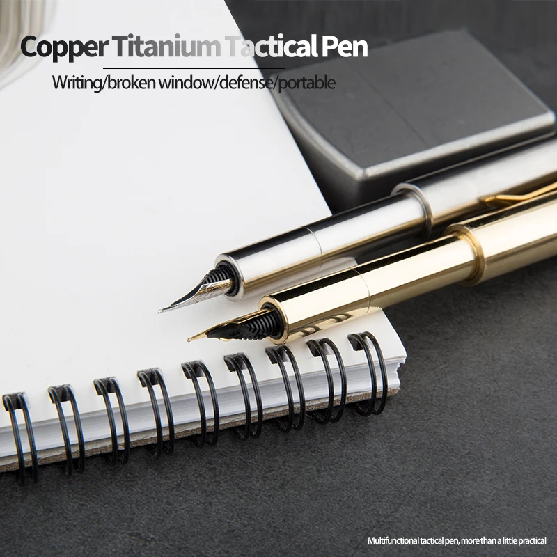 Tactical Pen multi-function self-defense Broken Window copper-titanium non-slip portable tool pen