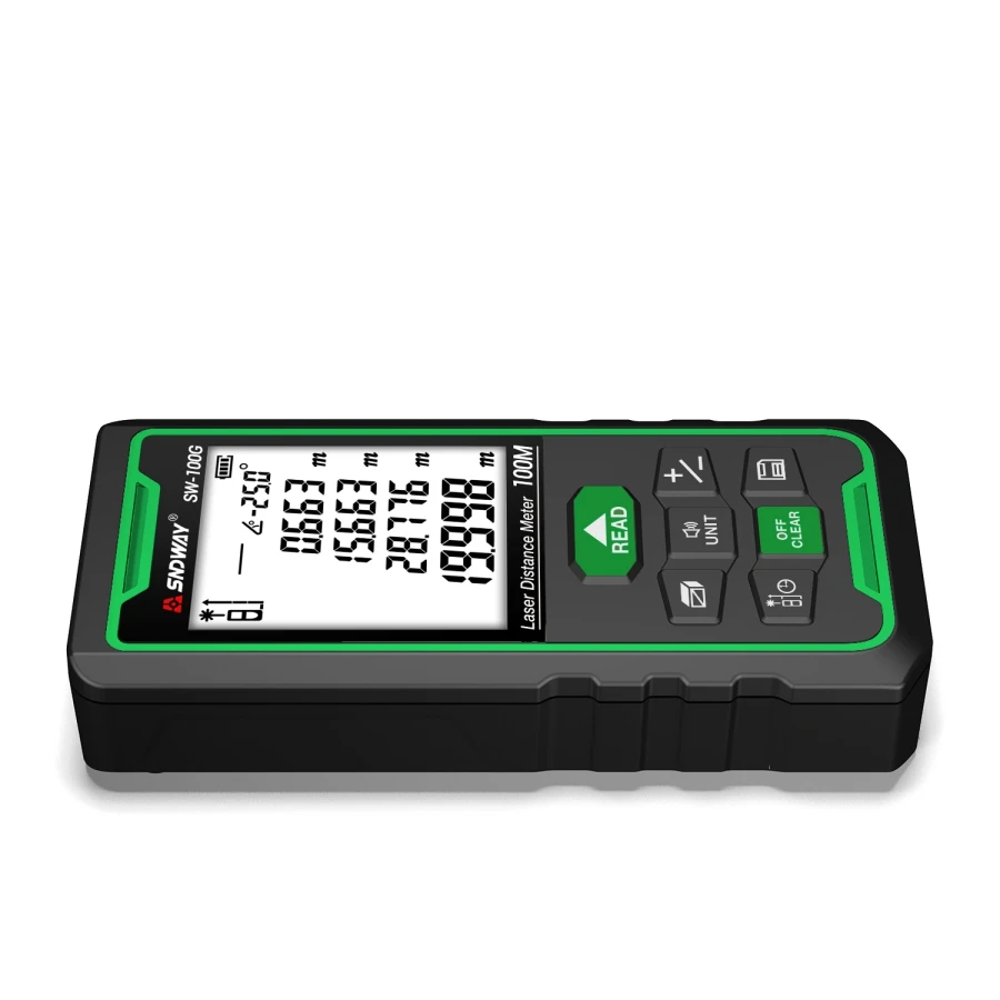 SNDWAY 50m 70m 100m Digital Laser rangefinder Green laser range finder electronic ruler Indoor Outdoor with Voice broadcast SNDWAY 50m 70m 100m Digital Laser rangefinder Green laser range finder electronic ruler Indoor Outdoor with Voice broadcast