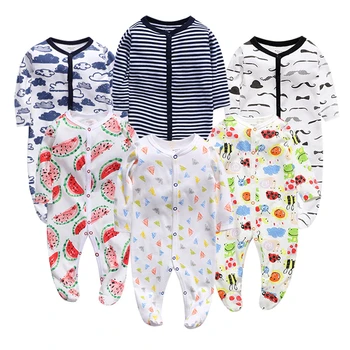 

New Born Baby Clothes Girls Rompers Infant Baby Cartoon Climbing Jumpsuit Cotton Soft Clothing Autumn Boys Pajamas Sleepwear