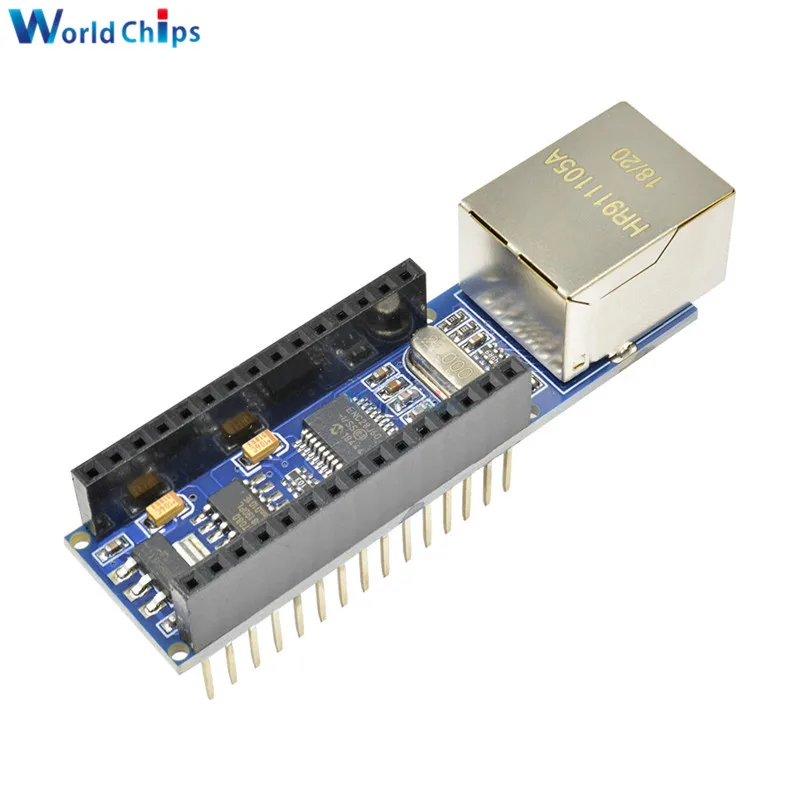 10Pcs/Lot Nano V3 Ethernet Shield ENC28J60 Microchip HR911105A Webserver Board Module for Arduino 3.0 | Электронные компоненты