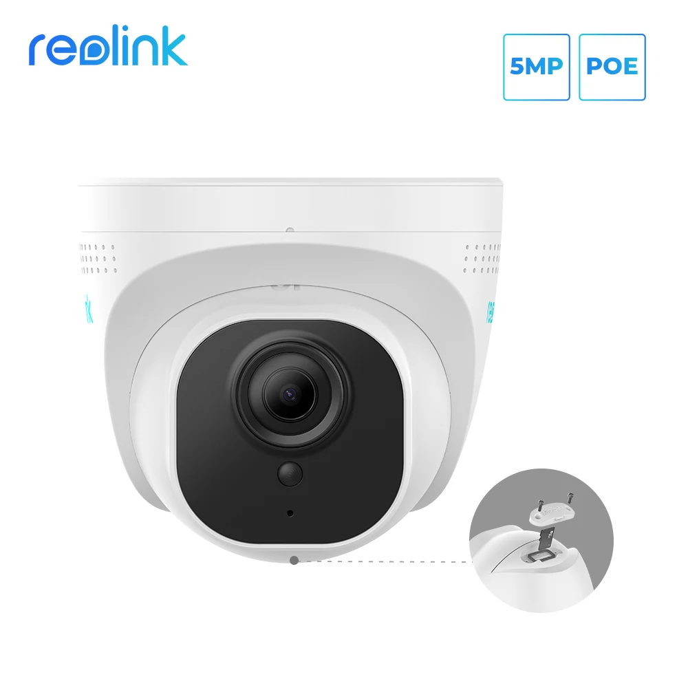 Reolink PoE IP Camera  5MP SD card slot Dome Security Outdoor Surveillance Camera CCTV Nightvision Video Surveillance RLC-520