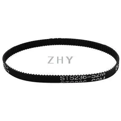 

S2M-236 118 Teeth 6mm Width Black Rubber Cogged Industrial Timing Belt
