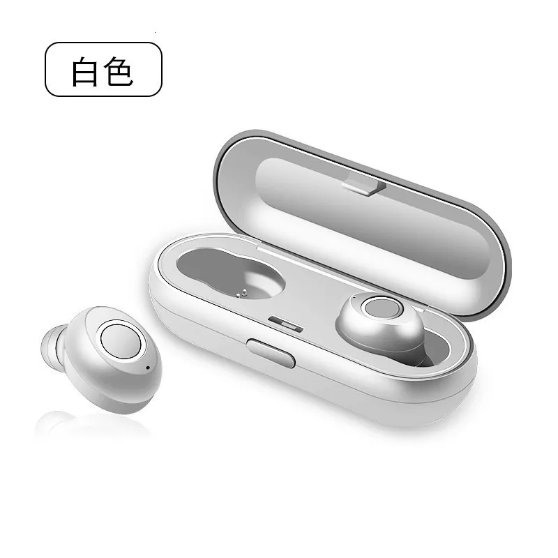White Tws Bluetooth наушники, стерео беспроводные наушники, спортивные наушники с шумоподавлением, наушники без рук для мобильного телефона Xiaomi huawei - Цвет: White