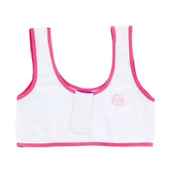

Puberty Girls Wide Straps Tank Crop Top Cartoon Embroidery Underwear Vest 6-16T CORB