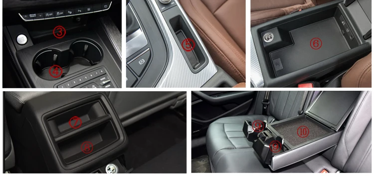 RKAC противоскользящие ворота шлифовальные маты для Audi A4 B8 B9 2008- аксессуары межкомнатный дверной коврик автомобильные подстаканники красный белый