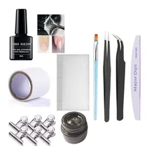 Стекловолоконный гель для ногтей набор стекловолокна расширение строитель УФ гель для ногтей зажимы для ручки пилочка для ногтей пинцет