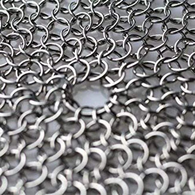 Cast Iron Cleaner 2 Pack- More Efficient Stainless Steel Chainmail Scrubber For Cast Iron Pan Pre-Seasoned Pan Dutch Ovens Waffl