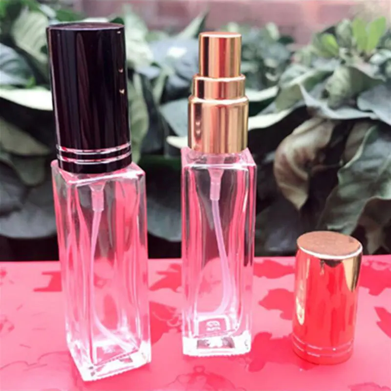 Распылитель парфюмерный флакон Прозрачный квадратный стеклянный многоразовая