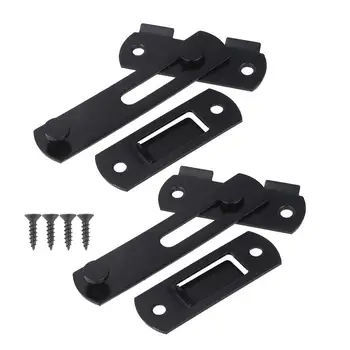 

2pcs Stainless Steel Rust-proof Door Hasp Latch Gate Latches Flip Latch Safety Door Lock for Doors Windows Cabinets Gates