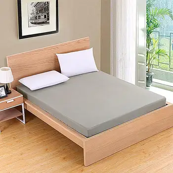 

Waterproof Mattress Protector Bed Sheet with Elastic Band Cover Mattress Protection Red Sanding Breathable Fitted Sheet 180x200