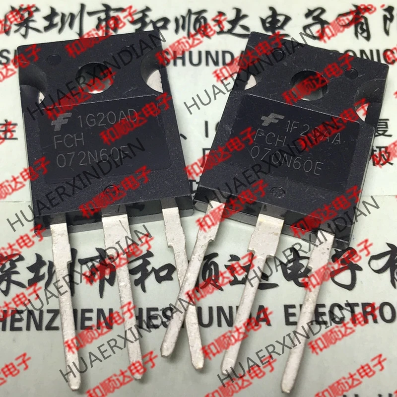 5 шт., новые оригинальные кнопки FCH072N60F-247 600V 52A