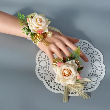 

Flannel mei gui jie Wedding Bride and Groom Corsage Business Meeting jin hua Banquet Sister Friend Wrist Flower Wedding