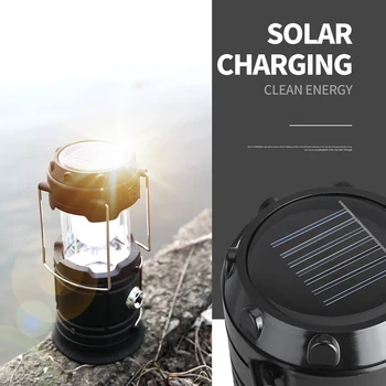 

Solar Camping LED Light Multifunctional 3 Lighting Modes High Brightness Waterproof Outdoor Hiking Camping Equipment Tent Lights