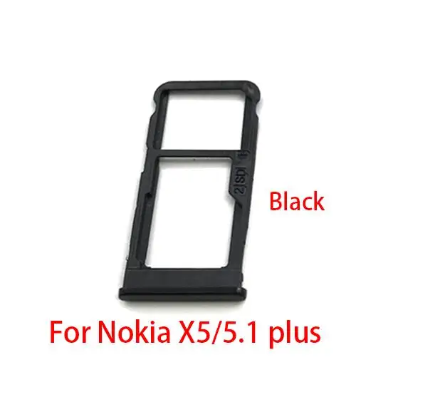 X5 black 20 шт./лот микронано держатель sim-карты лоток Слот держатель адаптер гнездо для Nokia 6 8 7 Plus/5,1 Plus X5 - Цвет: X5 black