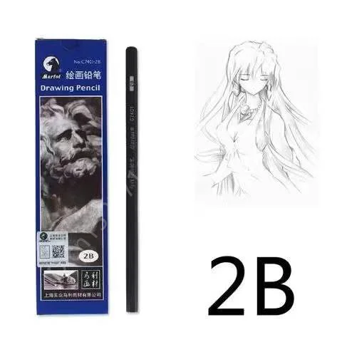 12pcs Sketch Pencil Set 2h-8b 4h-12b Art Sketch Graphite Pencil 4h 3h 2h H  Hb B 2b 4b 6b 8b 10b 12b Medium Soft For Artist Ing