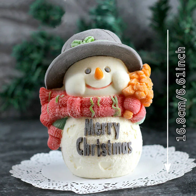 3D Xmas Christmas Tree Snowman Silicone Fondant Cake Chocolate Mould Baking Mold