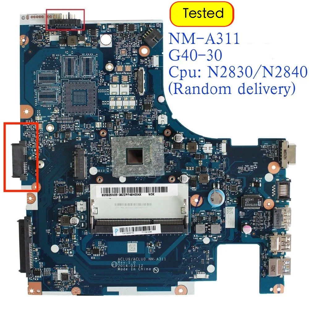 Материнская плата для ноутбука Lenovo G40 100% рабочий ACLU9 ACLU0 материнская и G40-30 |